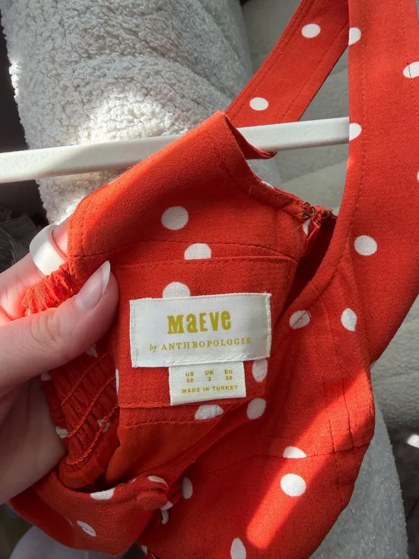 Anthropologie Maeve Polka Dot midi dress - Image 4