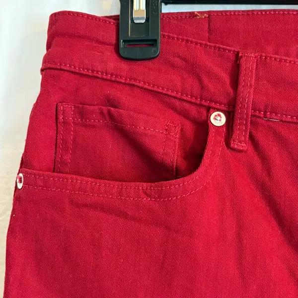 Tommy Hilfiger Red‎ Tribeca Skinny Crop Denim Pants Womens Size 10 Casual Preppy - Image 4