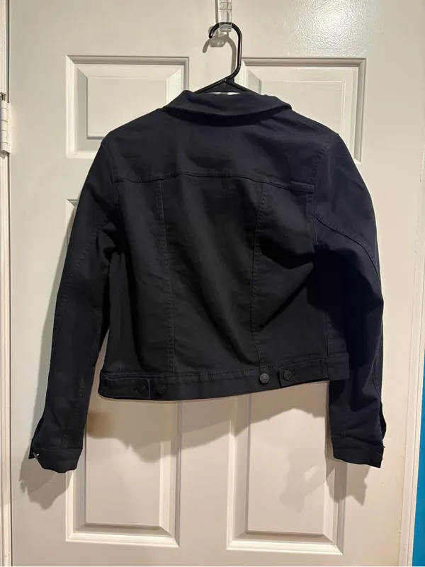 Calvin Klein black denim jacket sz XS minimalism streetwear - Image 2