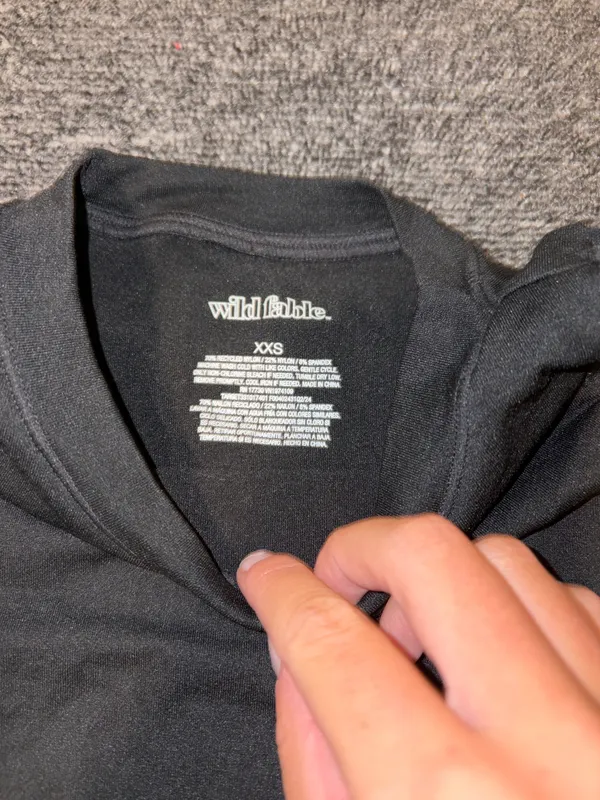 Wild Fable Short-Sleeve, Solid Black Bodysuit XXS - Image 3