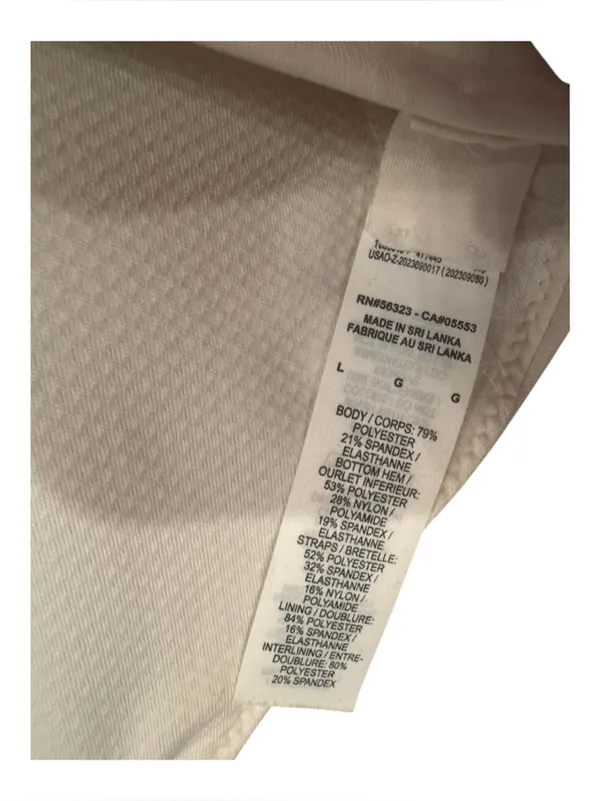 Ivory Nike Sports Bra – Size Large, EUC - Image 5