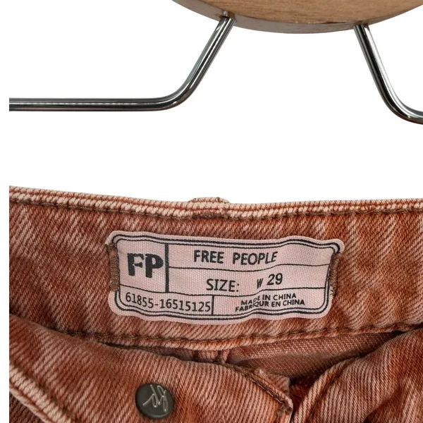 Free‎ People Wales Wide Leg Jeans Terracotta High Rise Brick Red Size 29 - Image 12