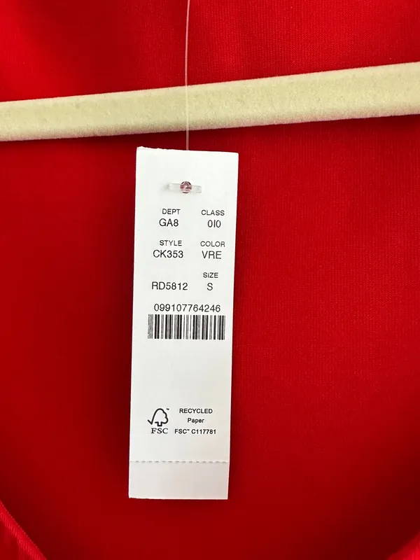 J. Crew Stretch Cotton Cap-Sleeve Crossover Shirt, Vintage Red, Size Small, NWT - Image 10