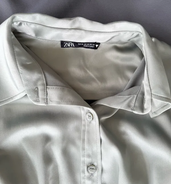 Zara Corset Sage Button-Down Shirt - Image 2