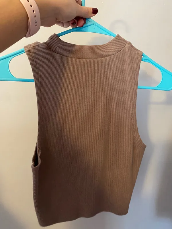 Forever 21 brown Mock Neck Crop Tank Top - Image 2