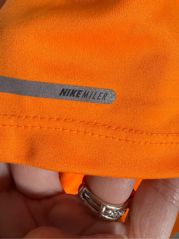 Nike Running Dri-FIT Women's Short Sleeve Performance Top - Orange Medium - Image 7