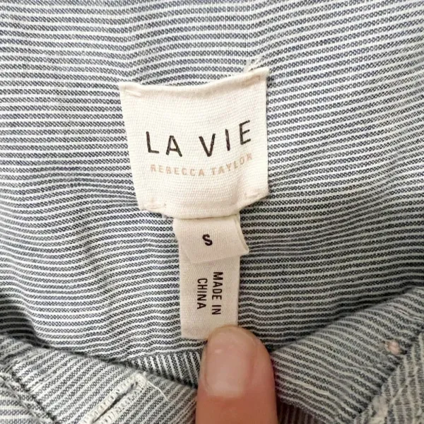 Rebecca Taylor LA VIE Striped Top Ruffle‎ Trim - Image 6