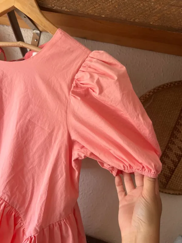 Tuckernuck Hyacinth House Allie Puff Sleeve Babydoll Dress Pink Romantic XS - Image 2