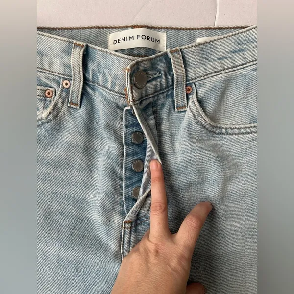 Denim Forum Aritzia The Arlo High Rise Straight Leg Jeans 24 - Image 3