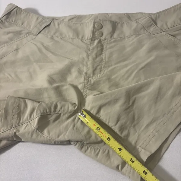 Columbia PFG Shorts Women XL‎ Tan Nylon Zip Pockets Activewear Hiking Perfomance - Image 8
