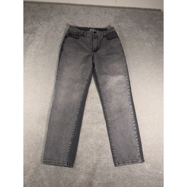 good american good cowboy bootcut jeans 4/27 Gray ColorBlock - Image 2