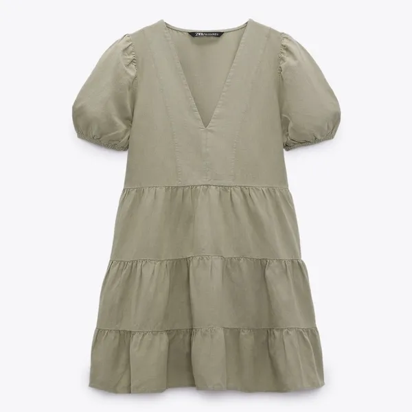 ZARA LINEN BLEND TIERED DRESS - NWT✨ women’s dress - Image 10