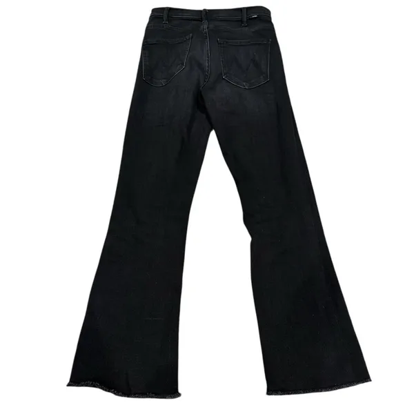 Mother Hustler Ankle Fray Hem Black Stretchy Denim Jean Pants 27 - Image 5