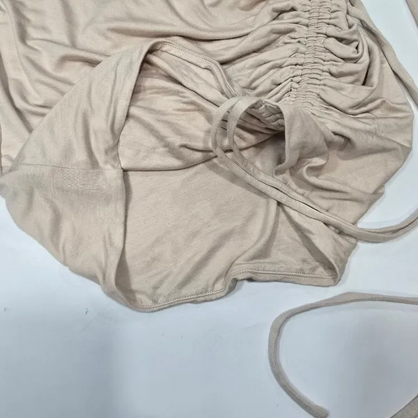 Michael Costello x REVOLVE Jada Mini Dress in Beige XS - Image 8