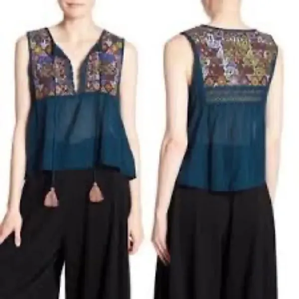 Free People Embroidered Lohri Crop Top - Image 2