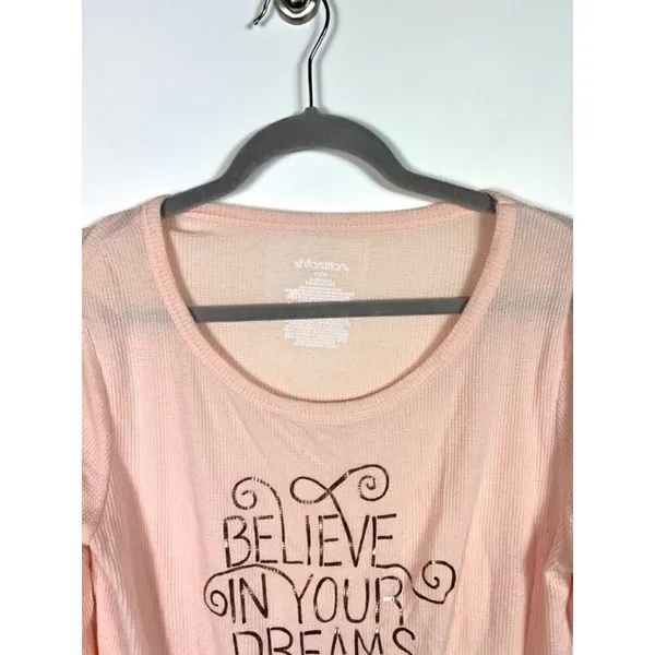 Xhilaration‎ pink sleepwear thermal top - Image 2
