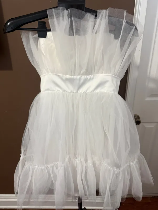 Katie May Ellee Mini Bridal Cocktail Dress White Size Medium - Image 2
