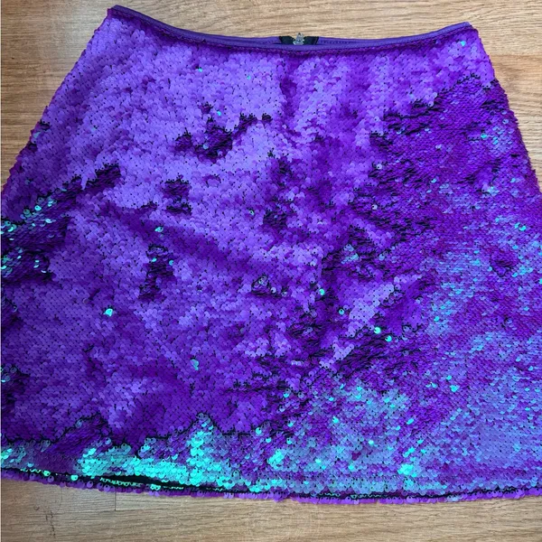 Wild Fable Purple Sequin Skirt size Small - Image 2