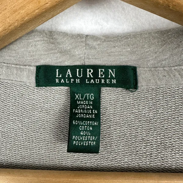 Lauren Ralph Lauren Women XL Hooded Anorak Jacket Gray Drawstring Waist‎ Utility - Image 7