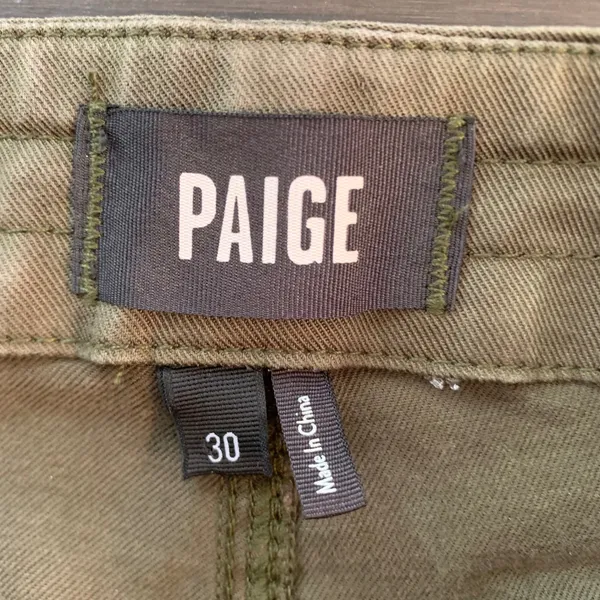 Paige Mayslie Utility Jogger Pants‎ Olive Green Lyocell Drawstring Hem Womens 30 - Image 3