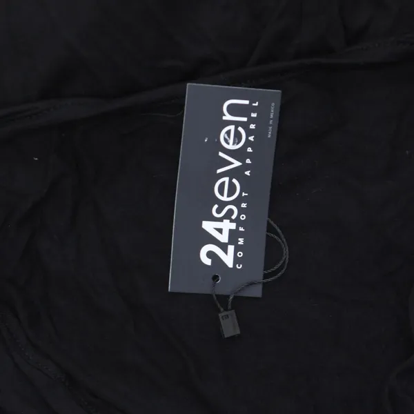 24seven Comfort Apparel Sleeveless Maternity Maxi Dress with Belt Black 1X - Image 3