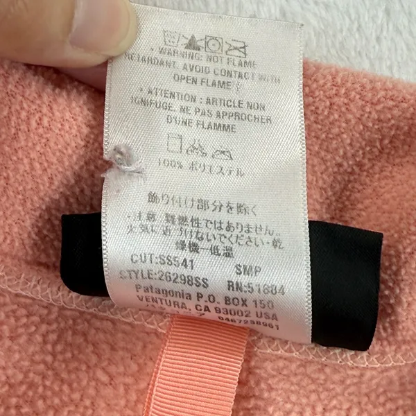 Patagonia Synchilla Womens Fleece Pullover‎ Quarter Zip Coral Pink Size M READ - Image 6