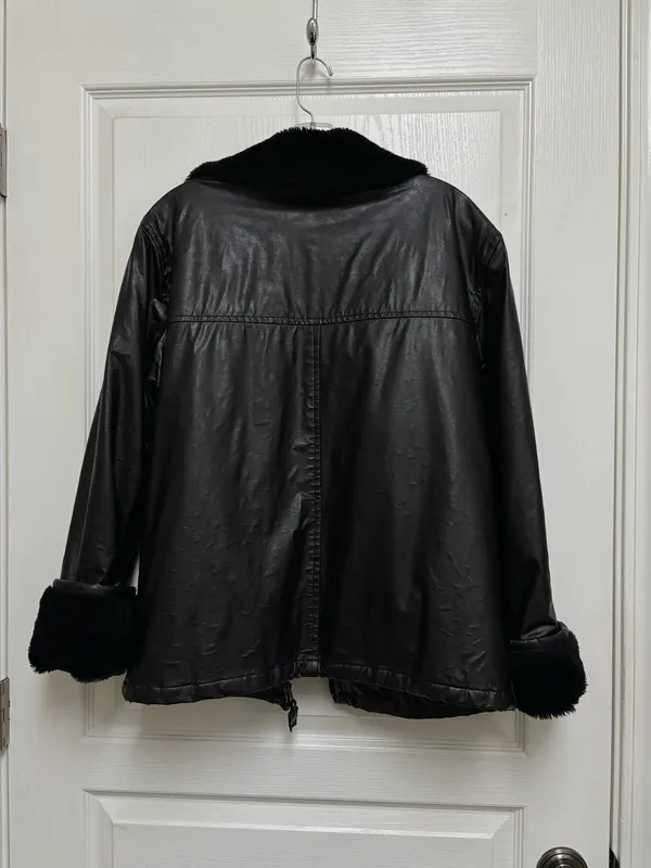 Vintage leather jacket Black Size M - Image 2