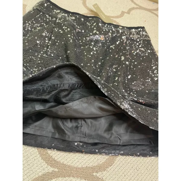 J. Crew sequin classic mini pleated front pockets skirt, size 4, 28623,MSRP $138 - Image 3