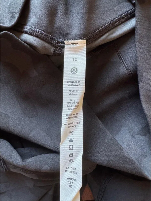 Lululemon Align High Rise 21” Heritage Camo Black H3DC Size 10 NWT - Image 6