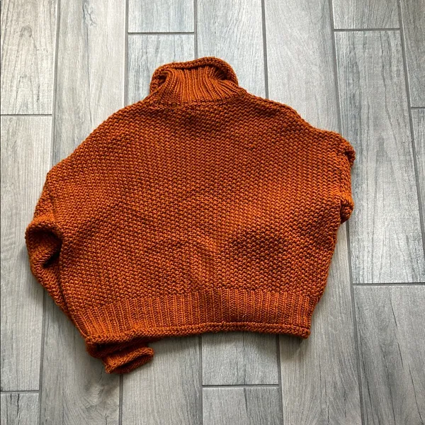 Forever 21 Chunky Knit Turtleneck Sweater - Orange - Image 4