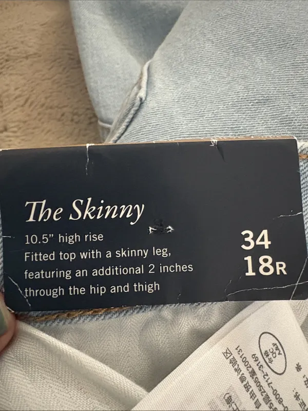 NWT Abercrombie & Fitch “The Skinny High Rise” Jeans, Size 18 - Image 7