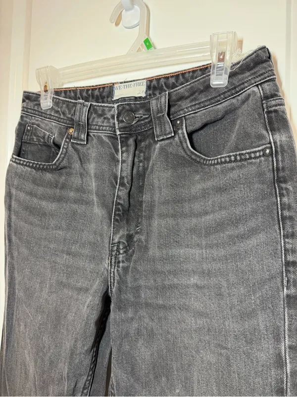 We The Free Ava High Rise Baggy Jeans in Washed Black - Image 4