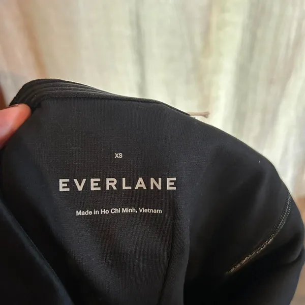 Everlane The Dream Strapless Dress Black Midi Organic Cotton Bodycon NWT Size XS - Image 6