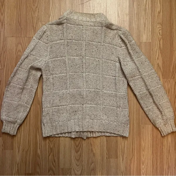 VNTG Marisa‎ Christina Double Breasted Chunky Knit Silk Wool Cardigan Women’s L - Image 10
