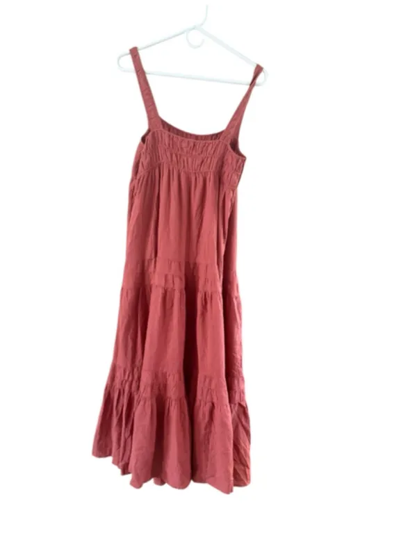 Women's J.Crew Pink Tiered Maxi Dress Size XS - Image 3
