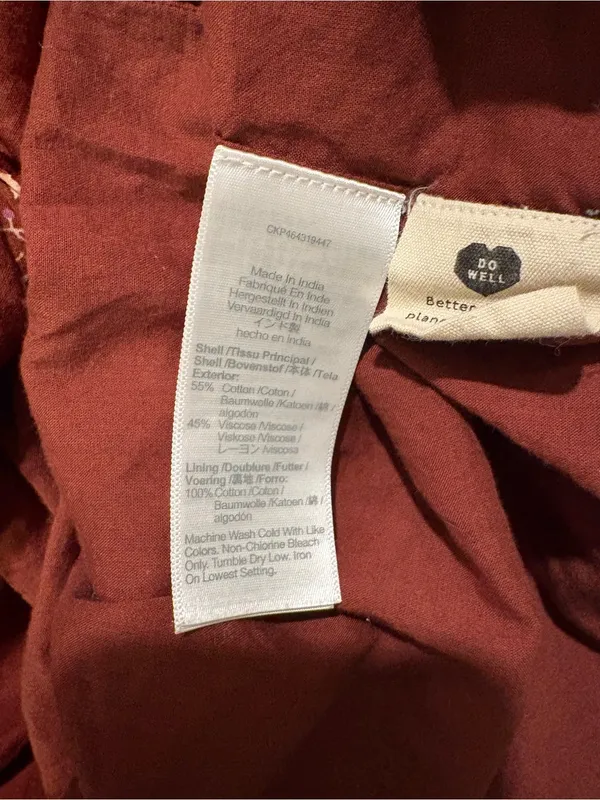 Madewell Cotton Blend Red Floral V-Neck Mini Dress with Pockets - Image 6