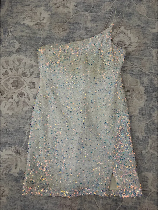 Windsor Mini Dress Sequin One-Shoulder Sparkle - Image 3