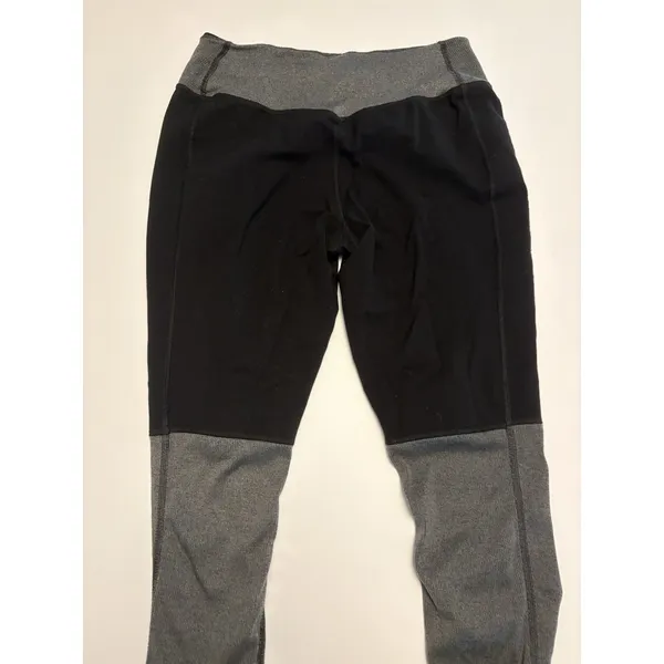 Nike Dri-Fit Womens Medium Black Gray Colorblock Leggings Running Athletic - Image 3