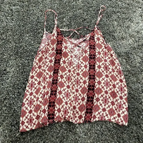 Forever 21 Print Tank Top​​​ In Red, Size L​​​​​​​​ - Image 3