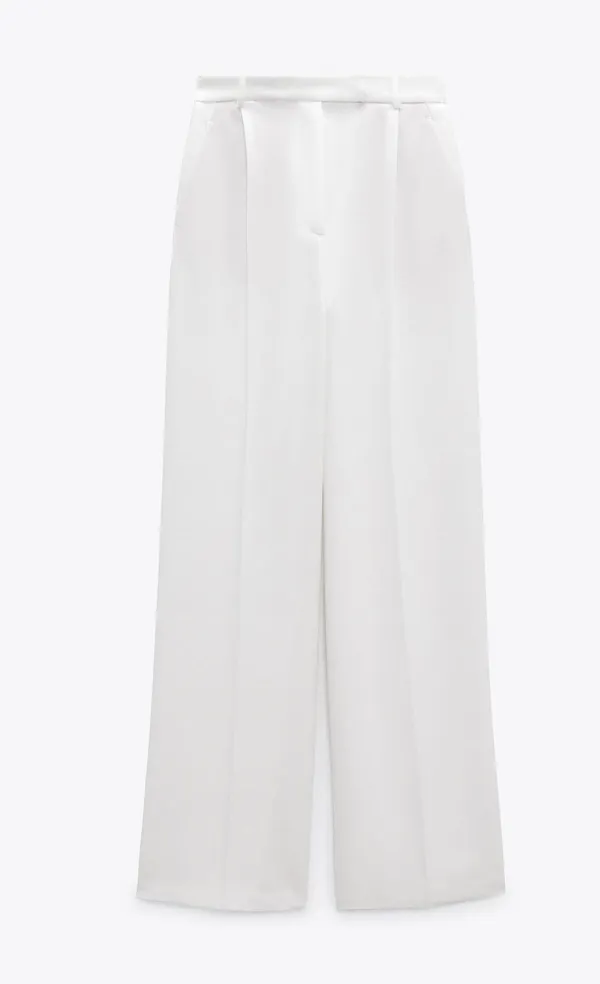ZARA nwt wide straight leg high waisted men’s style pleated pants - Image 8