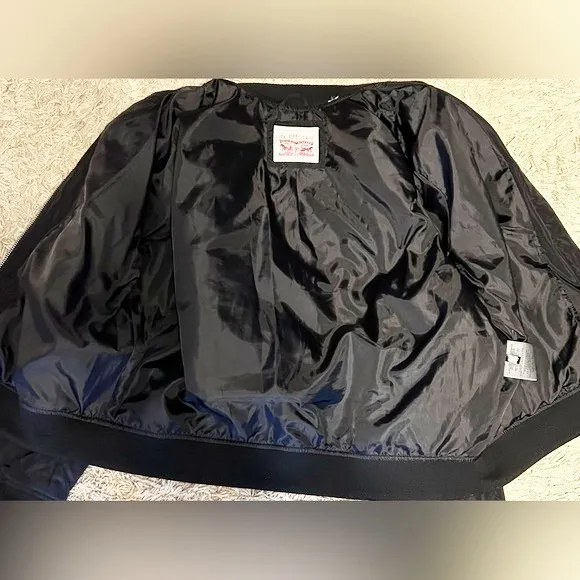 Levis Womens Black Diamond Lightweight Quilted Bomber Jacket~XL~ - Image 6