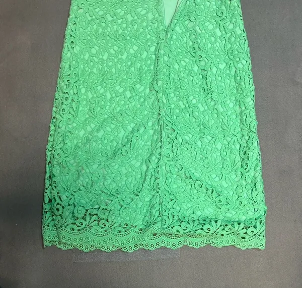 Lauren Ralph Lauren Green Floral Lace Sheath Dress Size 12 - Image 7