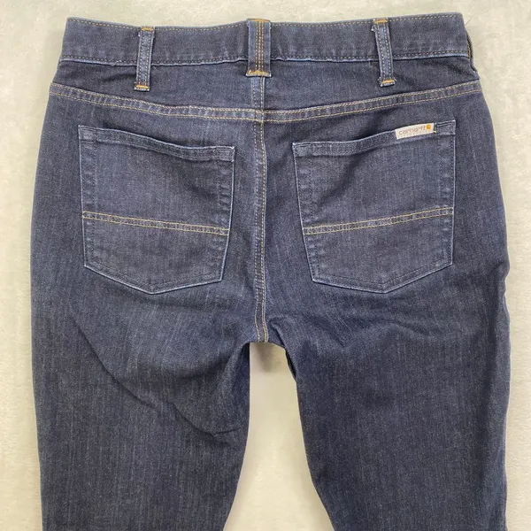 Carhartt Jeans womens Size 4 Slim Fit Skinny Leg Dark Blue Denim Jeans‎ Regular - Image 12