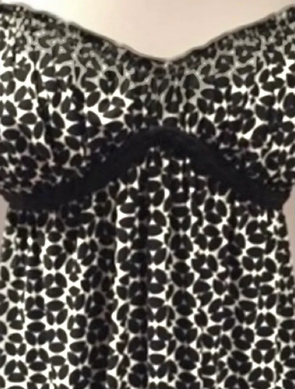 Max Studio Y2K Black & White Empire Waist CamisoleTop - Image 6