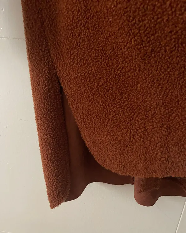 A.Peach Fuzzy Coat - Image 4