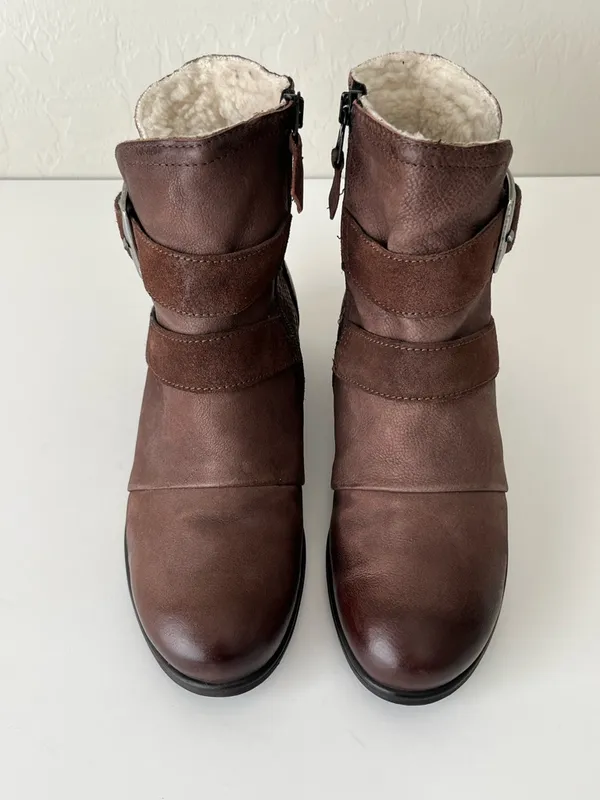 Miz Mooz Sabel Leather wool lined Ankle Boots Espresso 37 US7 - Image 2