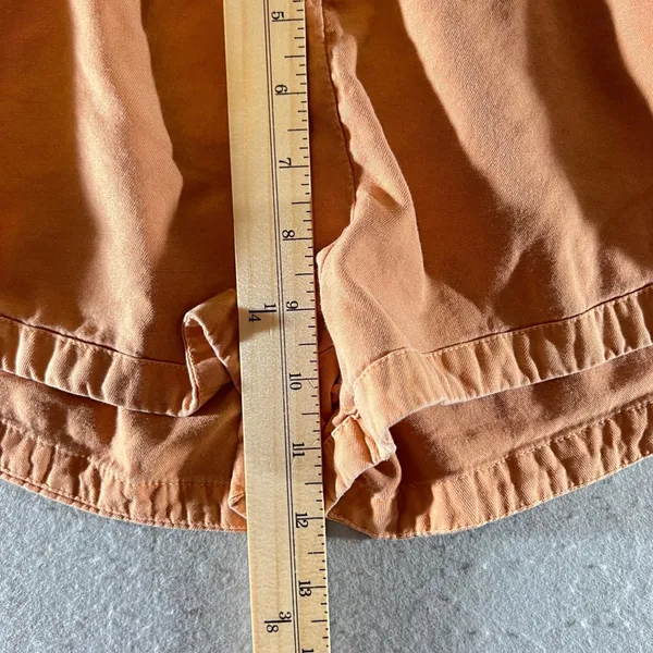 705 |‎ Billabong Sunset Orange Dolphin Hem Pull On Lounge Shorts Womens Small - Image 4