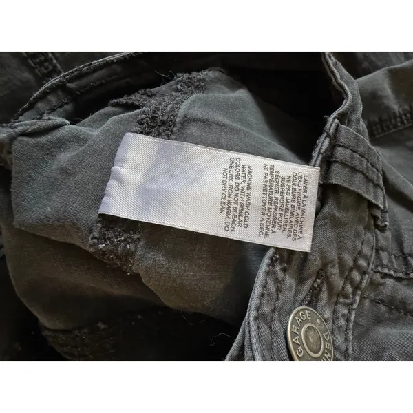 Garage Cargo Pants Womens 3 Black Gray Utility Jogger Bungee Hem Y2K Gorpcore - Image 8