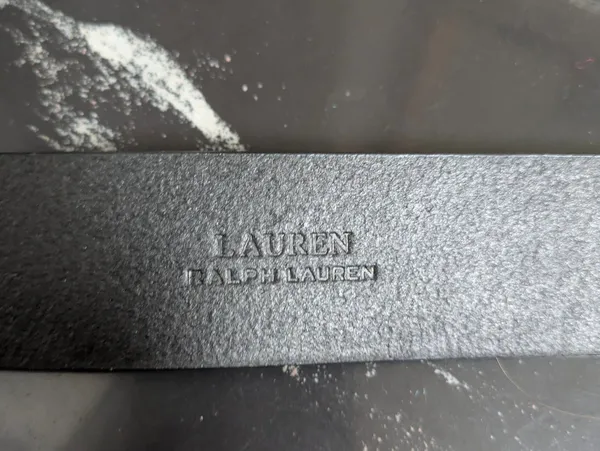 Lauren Ralph Lauren Black Leather Slide Buckle Belt - Image 5