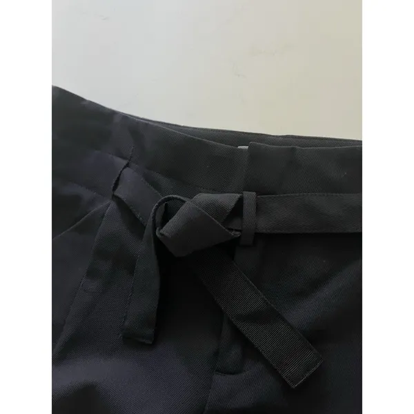 Vince Trousers Pleated Pants Womens Black Wool Blend Paperbag Work Casual Size 2 - Image 5